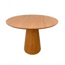 Ver imagem 1 de Mesa de Jantar Redonda Cone 100 Cm Freijó Cor Marrom