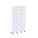 Ver imagem 1 de Armário Guarda Volume Locker Roupeiro 12 Portas Aço Grp 503/12 Branco