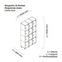 Ver imagem 4 de Armário Guarda Volume Locker Roupeiro 12 Portas Aço GRP 503/12 