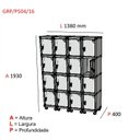 Ver imagem 3 de Armário Guarda Volume Locker Roupeiro 16 Portas Aço Grp 504/16 Branco