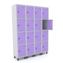 Ver imagem 1 de Armário Guarda Volume Locker Roupeiro 16 Portas Aço Grp 504/16 Cinza