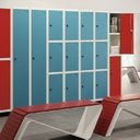 Ver imagem 1 de Armário Guarda Volume Locker Roupeiro 16 Portas Aço Grp 504/16 Azul/Cinza/Dali