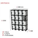 Ver imagem 4 de Armário Guarda Volume Locker Roupeiro 16 Portas Aço Grp 504/16 Azul/Cinza/Dali