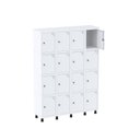 Ver imagem 1 de Armário Guarda Volume Locker Roupeiro 16 Portas Aço Grp 504/16 Branco