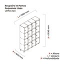Ver imagem 4 de Armário Guarda Volume Locker Roupeiro 16 Portas Aço Grp 504/16 Branco