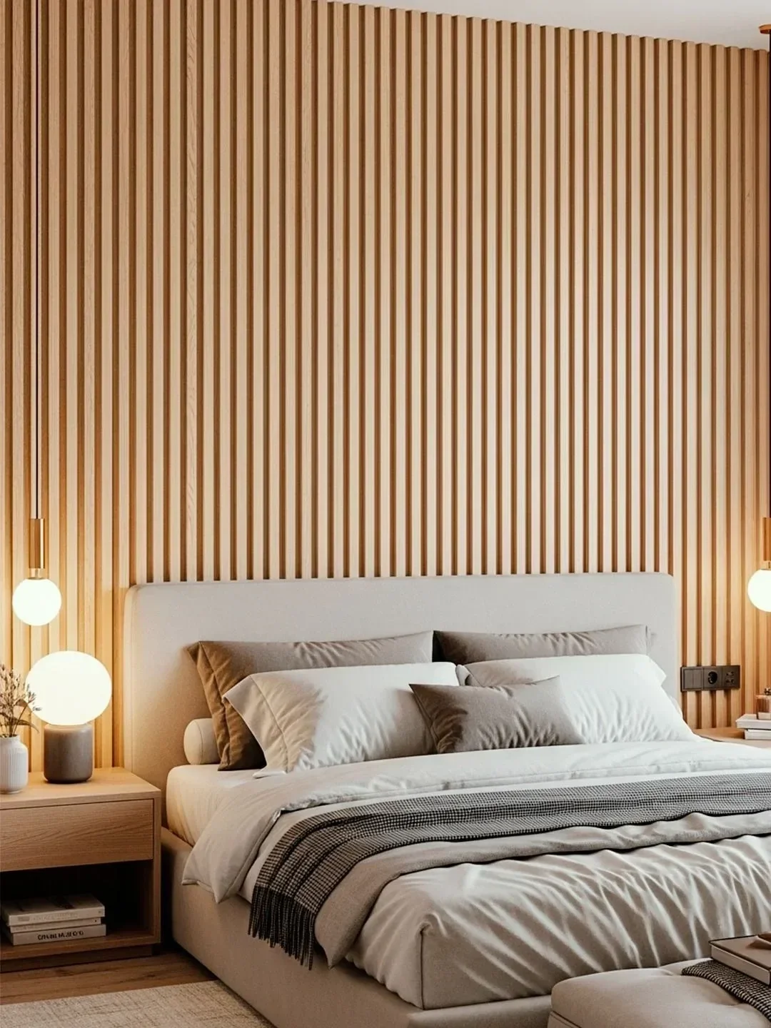 Painel Ripado Wpc Carvalho 96x25cm 10mm - Revestimento Decorativo Parede Sala Quarto - 2