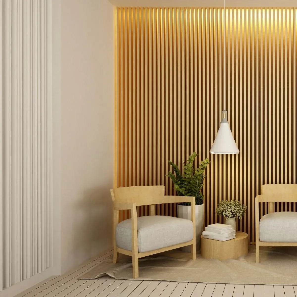 Painel Ripado Wpc Carvalho 96x25cm 10mm - Revestimento Decorativo Parede Sala Quarto - 4