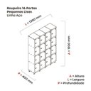 Ver imagem 4 de Armário Guarda Volume Locker Roupeiro 16 Portas Aço Grp 504/16 Laranja/Picasso