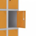 Ver imagem 3 de Armário Roupeiro 16 Portas Aço Grp 504/16 Laranja