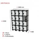 Ver imagem 4 de Armário Roupeiro 16 Portas Aço Grp 504/16 Laranja