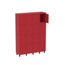 Ver imagem 1 de Armário Guarda Volume Locker Roupeiro 16 Portas Aço Grp 504/16 Vermelho
