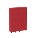 Ver imagem 3 de Armário Guarda Volume Locker Roupeiro 16 Portas Aço Grp 504/16 Vermelho