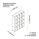 Ver imagem 4 de Armário Guarda Volume Locker Roupeiro 16 Portas Aço Grp 504/16 Vermelho