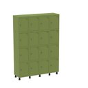 Ver imagem 3 de Armário Guarda Volume Locker Roupeiro 16 Portas Aço Grp 504/16 Verde