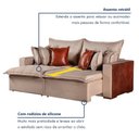 Ver imagem 7 de Sofa Cama Retratil Verona 280cm Kc Rei de Casa Linho Bege/Marrom