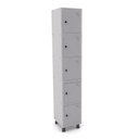 Ver imagem 1 de Armário Guarda Volume Locker Roupeiro 5 Portas Aço Grp 501/5 Cinza