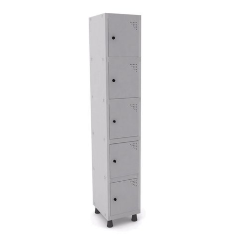 Armário Guarda Volume Locker Roupeiro 5 Portas Aço GRP 501/5 