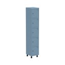 Ver imagem 1 de Armário Locker Roupeiro 5 Portas Aço Grp 501/5 Cinza/Azul Del Rey