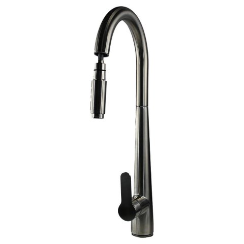 Misturador Monocomando Cozinha Bica Móvel com Ducha Canaletto Inox - 00046