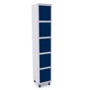 Ver imagem 1 de Armário Guarda Volume Locker Roupeiro 5 Portas Aço Grp 501/5 Azul