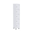 Ver imagem 1 de Armário Locker Roupeiro 5 Portas Aço Grp 501/5 Branco