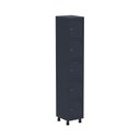 Ver imagem 1 de Armário Locker Roupeiro 5 Portas Aço Grp 501/5 Cinza/Azul Del Rey
