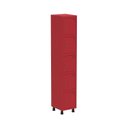 Ver imagem 1 de Armário Locker Roupeiro 5 Portas Aço Grp 501/5 Cinza/Azul Del Rey