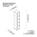 Ver imagem 4 de Armário Locker Roupeiro 5 Portas Aço Grp 501/5 Preto