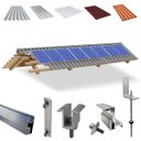 Ver imagem 1 de Kit Estrutura Fixador Linha C 1,20m para 08 Placas Solar Alumínio Inox Telha Fibro Ondulada Viga Mad