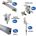 Ver imagem 2 de Kit Estrutura Fixador Linha C 1,20m para 08 Placas Solar Alumínio Inox Telha Fibro Ondulada Viga Mad