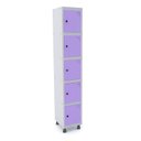 Ver imagem 2 de Armário Guarda Volume Locker Roupeiro 5 Portas Aço GRP 501/5