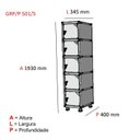 Ver imagem 3 de Armário Guarda Volume Locker Roupeiro 5 Portas Aço Grp 501/5 Laranja