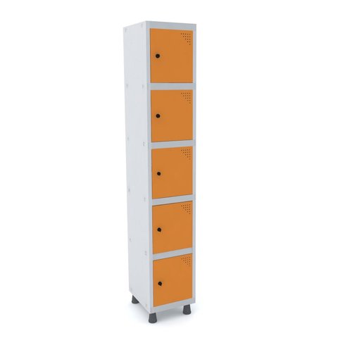 Armário Guarda Volume Locker Roupeiro 5 Portas Aço GRP 501/5 