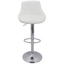Ver imagem 3 de Kit 5 Banquetas Milano Carmel Estofada Giratória C/ Regulagem - Branco