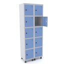 Ver imagem 1 de Armário Guarda Volume Locker Roupeiro 10 Portas Aço Grp 502/10 Azul