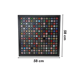 Quadro Decorativo de Porta Tampinhas Linha Black 225 Tampinhas - 3