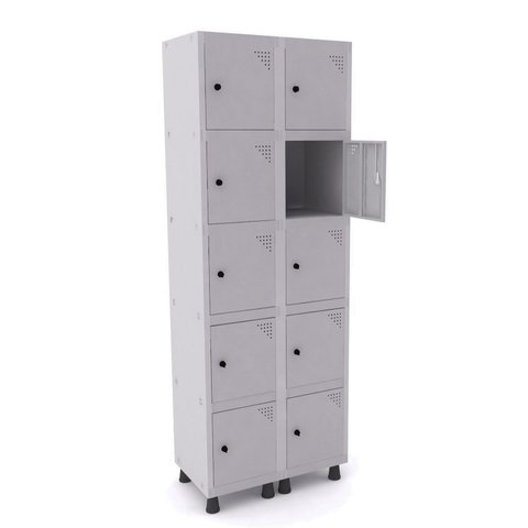 Armário Guarda Volume Locker Roupeiro 10 Portas Aço GRP 502/10 