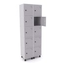 Ver imagem 1 de Armário Guarda Volume Locker Roupeiro 10 Portas Aço Grp 502/10 Cinza