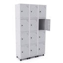Ver imagem 2 de Armário Guarda Volume Locker Roupeiro 12 Portas Aço GRP 503/12