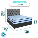 Ver imagem 3 de Kit Cabeceira + Cama Box + Colchão Casal Molas Ensacadas Blue Paropas