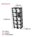 Ver imagem 3 de Armário Guarda Volume Locker Roupeiro 10 Portas Aço Grp 502/10 Azul
