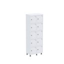 Ver imagem 3 de Armário Guarda Volume Locker Roupeiro 10 Portas Aço Grp 502/10 Branco