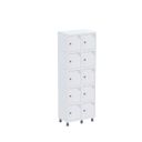 Ver imagem 3 de Armário Guarda Volume Locker Roupeiro 10 Portas Aço Grp 502/10 Branco