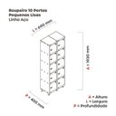 Ver imagem 4 de Armário Guarda Volume Locker Roupeiro 10 Portas Aço GRP 502/10 