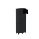 Ver imagem 1 de Armário Guarda Volume Locker Roupeiro 10 Portas Aço Grp 502/10 Preto