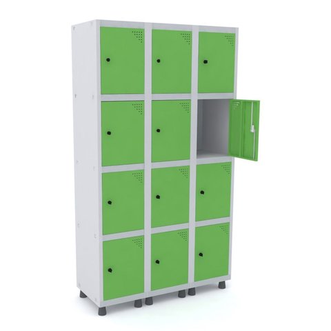 Armário Guarda Volume Locker Roupeiro 12 Portas Aço GRP 503/12 