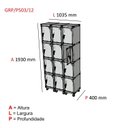 Ver imagem 3 de Armário Guarda Volume Locker Roupeiro 12 Portas Aço Grp 503/12 Verde