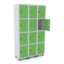 Ver imagem 1 de Armário Guarda Volume Locker Roupeiro 12 Portas Aço Grp 503/12 Verde