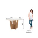 Ver imagem 4 de Conjunto Mesa de Jantar Vértice com Vidro e 4 Cadeiras Milla Henn - Nature/off White/linho