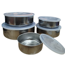 Ver imagem 3 de Kit 5 Tigelas Inox Pote C/ Tampa de Plástico Cozinha Alimentos Armazenamento Prateado Resistente